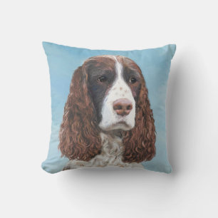 Englischer Springer Spaniel Malerei Originale Hund Kissen