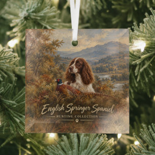 Englischer Springer Spaniel Ornament Aus Glas