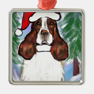 ENGLISCHER SPRINGER SPANIEL ORNAMENT AUS METALL