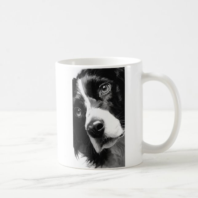 Englischer Springer Spaniel Portrait  Kaffeetasse (Rechts)