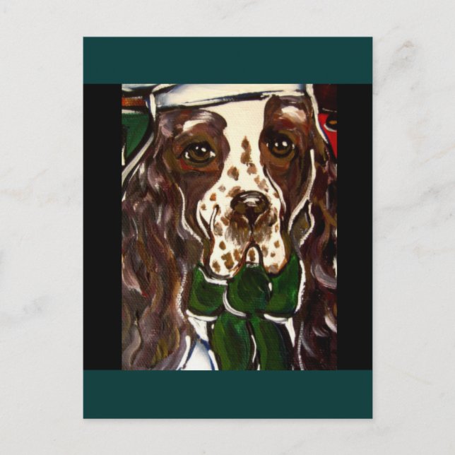 Englischer Springer Spaniel Postkarte (Vorderseite)