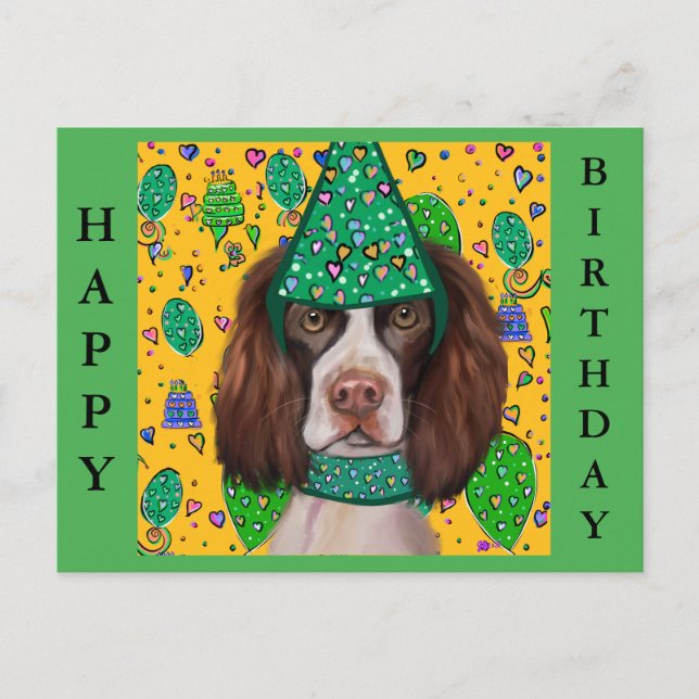 Englischer Springer Spaniel  Postkarte (Vorderseite)