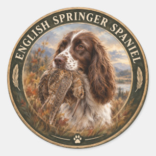 Englischer Springer Spaniel Runder Aufkleber