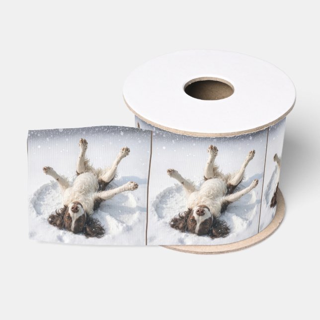 Englischer Springer Spaniel Schneehangel Ripsband (Spule)
