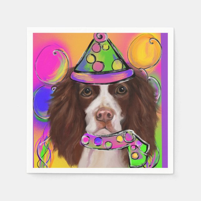 Englischer Springer Spaniel Serviette (Vorderseite)