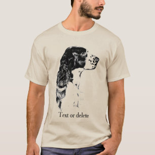 Englischer Springer Spaniel Vintage-Hundekunst T-Shirt