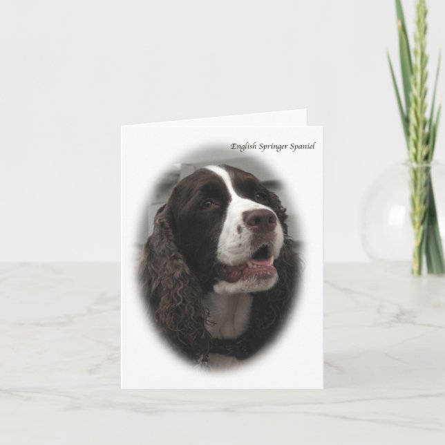 Englischer Springerspaniel-Anmerkungs-Karte Karte (Vorderseite)