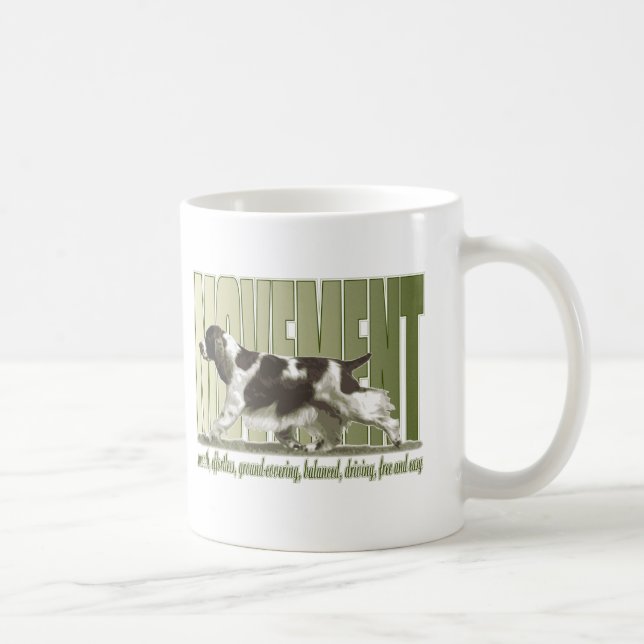 Englischer Springerspaniel-Bewegung Kaffeetasse (Rechts)