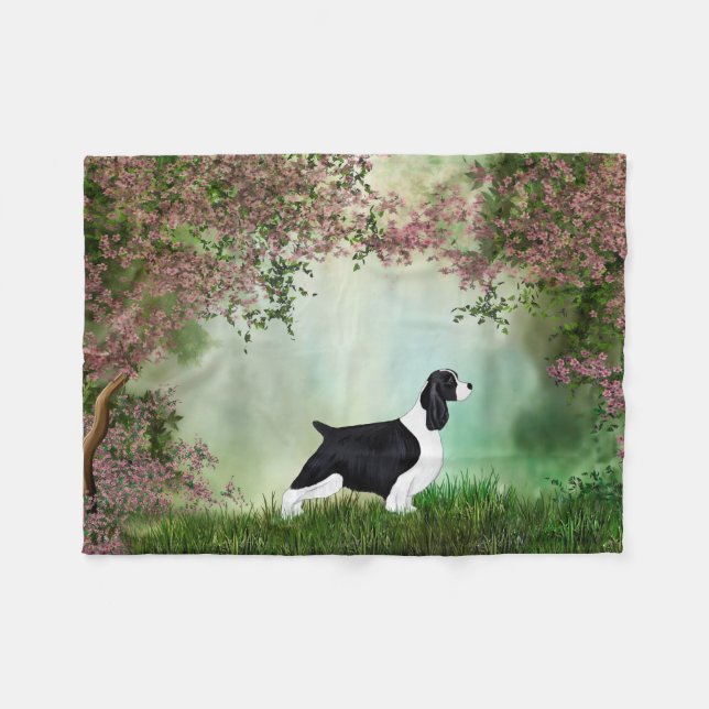 Englischer Springerspaniel-Fleece-Decke Fleecedecke (Vorderseite (Horizontal))
