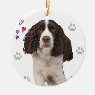 Englischer Springerspaniel-Hund Keramikornament