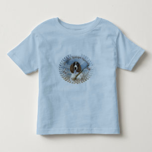 Englischer SpringerSpaniel jagt Kleid Kleinkind T-shirt