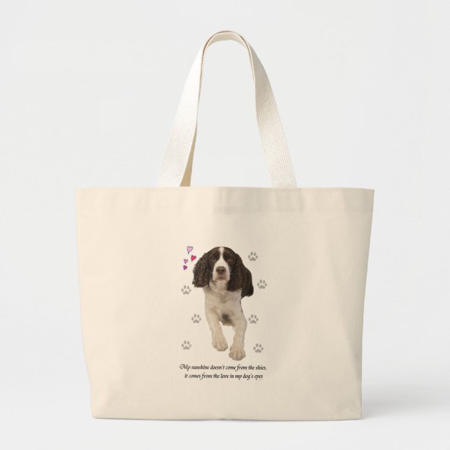 Englischer SpringerSpaniel Jumbo Stoffbeutel (Vorne)