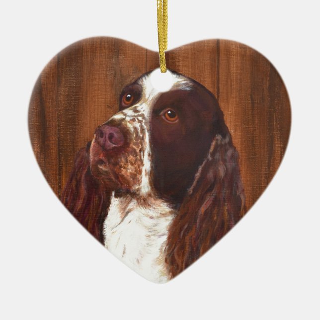 Englischer SpringerSpaniel Keramik Ornament (Vorne)