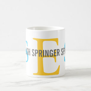 Englischer Springerspaniel-Monogramm-Entwurf Tasse