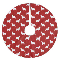Englischer Springerspaniel-Silhouette-Muster-Rot