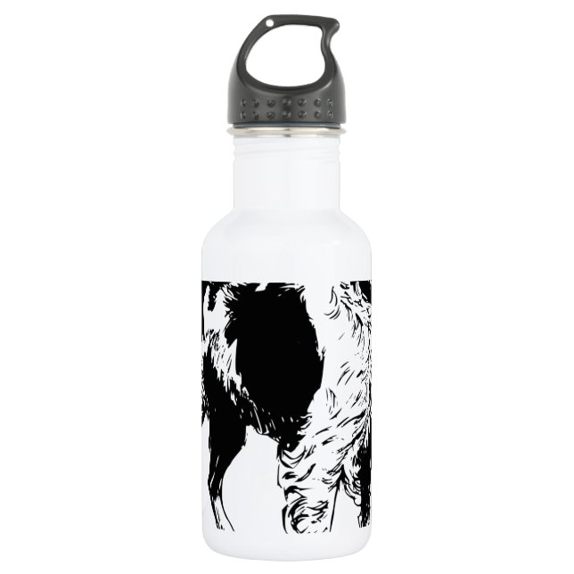 Englischer Springerspaniel-sportliche Edelstahlflasche (Vorderseite)