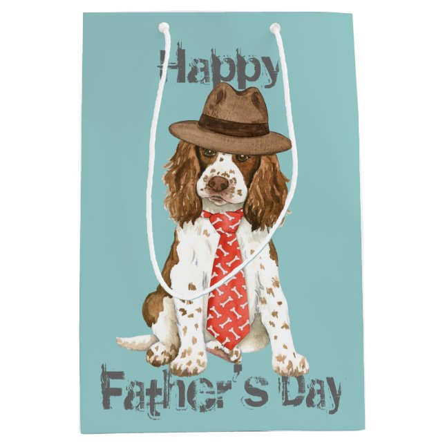 Englischer Springerspaniel-Vater Mittlere Geschenktüte (Vorderseite)