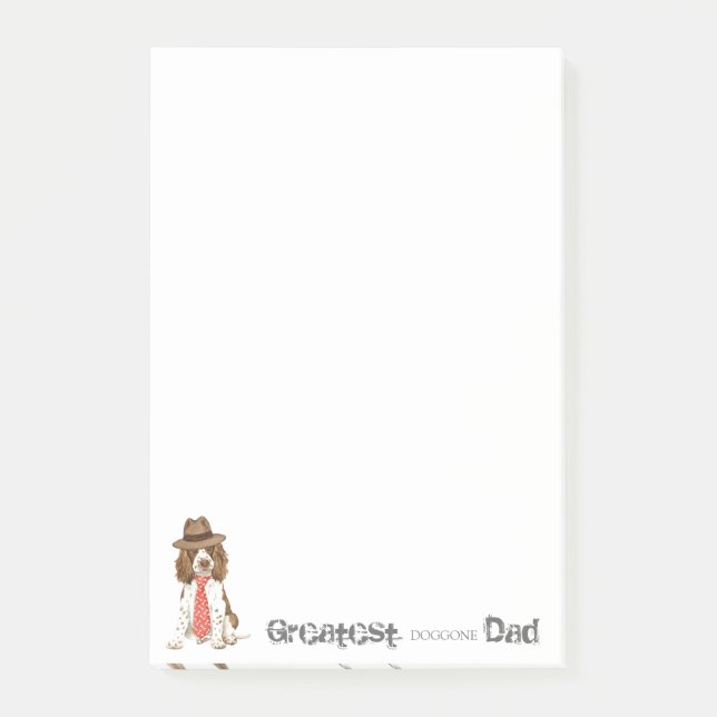 Englischer Springerspaniel-Vater Post-it Klebezettel (Vorderseite)