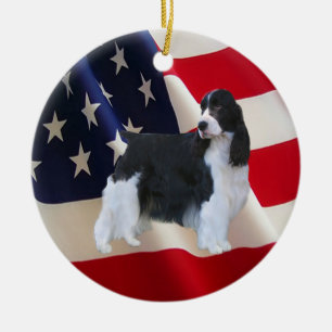 Englischer Springerspaniel-Verzierung Keramik Ornament