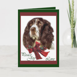 Englischer Springerspaniel-Weihnachtsgeschenke Feiertagskarte