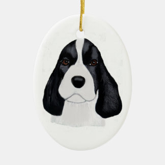 Englischer Springerspaniel-Welpen-Verzierung Keramik Ornament