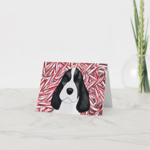 Englischer Springerspaniel-Welpen-Weihnachten Feiertagskarte
