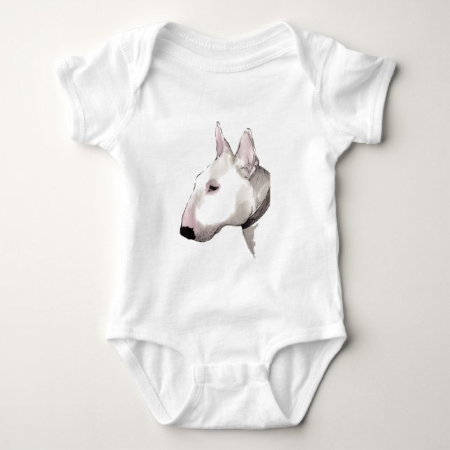 englischer Stierterrier-Baby-T - Shirt (Vorderseite)