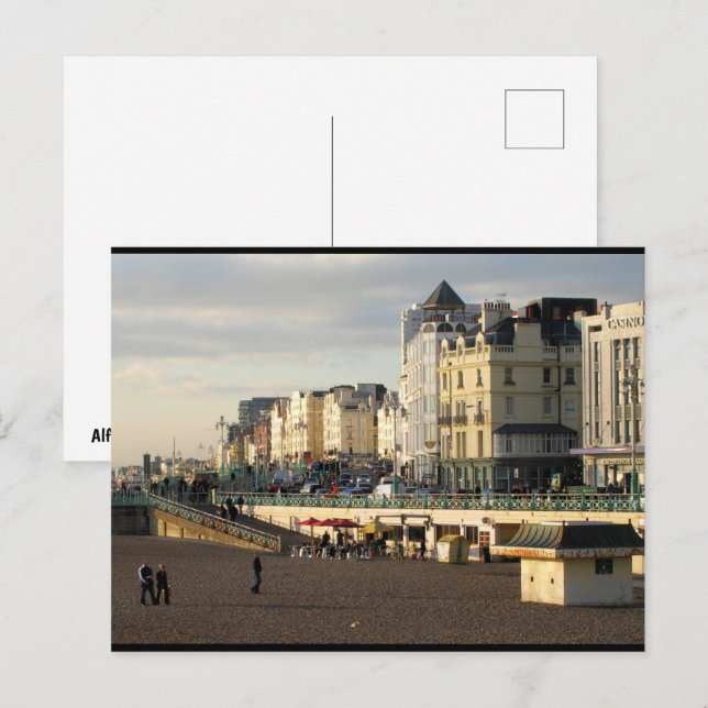 Englischer Strandnachmittag Postkarte (Vorne/Hinten)