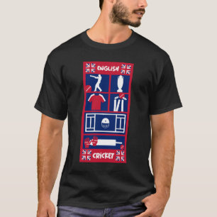 Englischer Test Cricket-T - Shirt