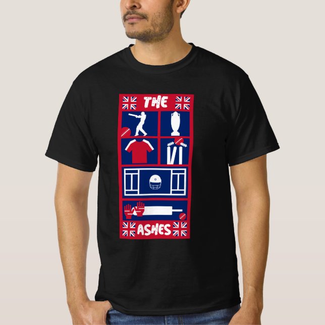 Englischer Test Cricket-T - Shirt (Vorderseite)