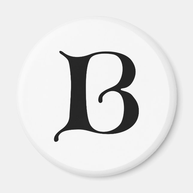 englischer Text gotischer Monogrammbuchstabe B Magnet (Vorne)