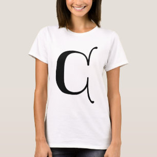 Englischer Text Gotischer Monogrammbuchstabe C T-Shirt
