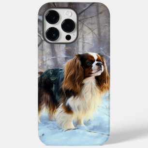 Englischer Toy Spaniel Lass es schneien Weihnachte Case-Mate iPhone 14 Pro Max Hülle