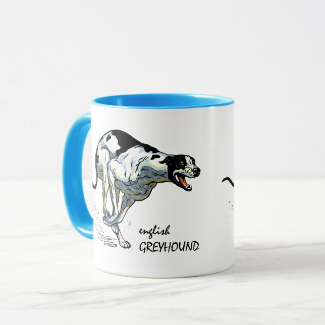 englischer Windhund Tasse (Vorderseite Links)