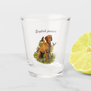 Englischer Zeiger, Vogeljagd Schnapsglas
