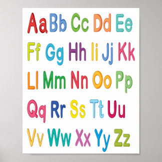 Englisches Alphabet für Kinder-Poster Poster