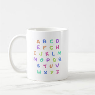 Englisches Alphabet Kaffeetasse