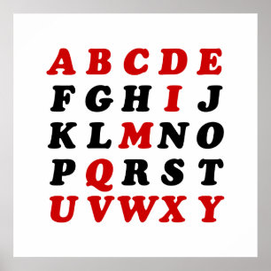 Englisches Alphabet Poster