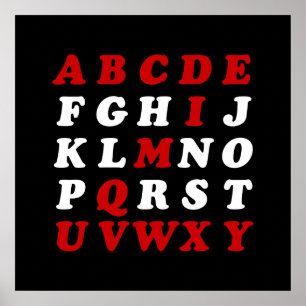 Englisches Alphabet Poster
