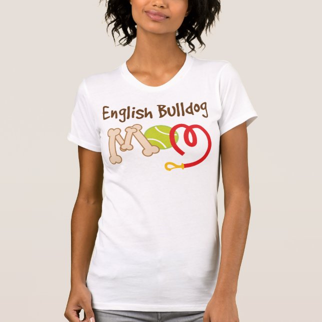 Englisches Bulldoggen-Hundezucht-Mama-Geschenk T-Shirt (Vorderseite)