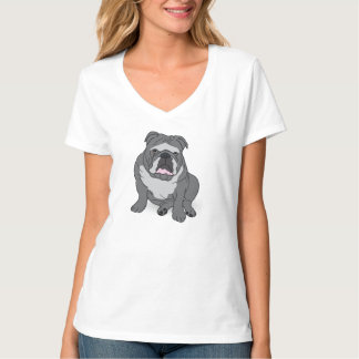 Englisches Bulldoggen-Illustrations-Shirt T-Shirt