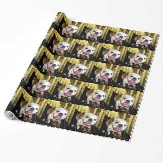 Englisches Bulldoggen-Packpapier Geschenkpapier