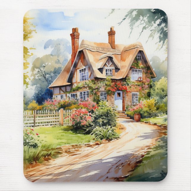 Englisches Cottage Mousepad (Vorne)