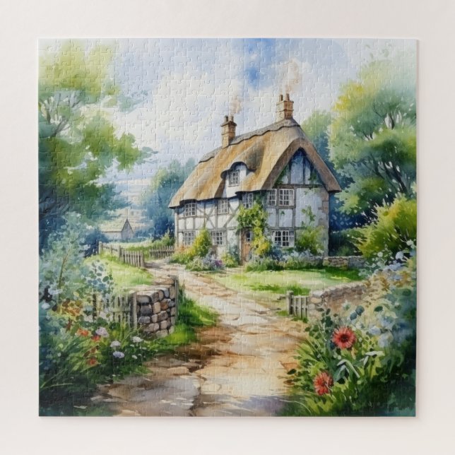 Englisches Cottage Puzzle (Vertikal)