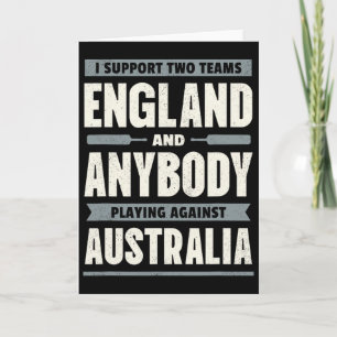 Englisches Cricket-Shirt Zwei Teams Nicht Australi Karte