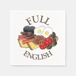 Englisches Frühstück UK British Dining Room Pub Serviette
