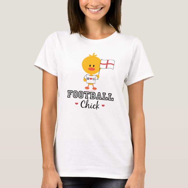 Englisches Fußball-Fußball-Küken-Trägershirt T-Shirt (Vorderseite)