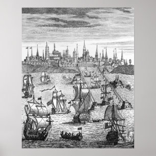 Englisches Geschwader-tragende Truppen Poster