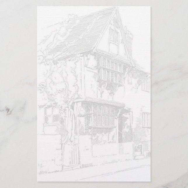 Englisches Haus Briefpapier (Vorderseite)