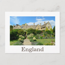 Englisches Haus mit Garten Postkarte